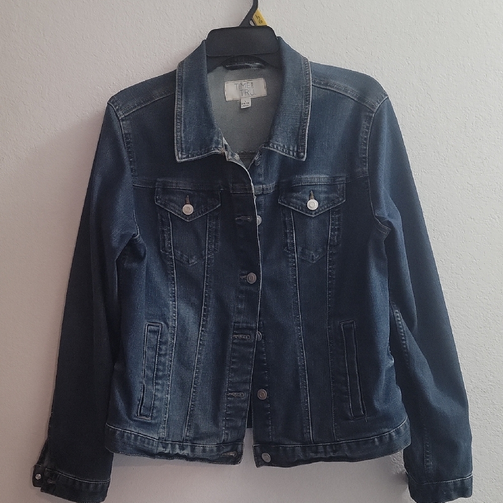 Time and Tru Dark Blue Jean Jacket